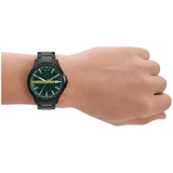 Armani Exchange Hampton Black Dial Black Steel Strap Watch For Men - AX2407 Authentic Buy Shop Now