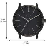 Armani Exchange Cayde Analog Black Dial Black Steel Strap Watch For Men - AX2701 Authentic Buy Shop Now