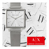 Armani Exchange Lola Quartz Silver Dial Silver Mesh Strap Watch For Women - AX5800 Authentic Buy Shop Now