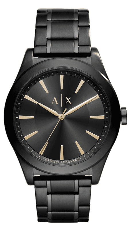 Armani Exchange Nico Analog Black Dial Black Steel Strap Watch For Men - AX7102 Authentic Buy Shop Now