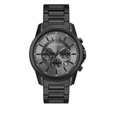 Armani Exchange Chronograph Black Dial Black Steel Strap Watch For Men - AX7140 Authentic Buy Shop Now