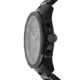 Armani Exchange Banks Chronograph Black Dial Black Steel Strap Watch For Men - AX1722 Authentic Buy Shop Now