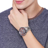 Armani Exchange Hampton Chronograph Grey Dial Silver Steel Strap Watch For Men - AX2405 Authentic Buy Shop Now