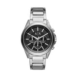 Armani Exchange Drexler Chronograph Black Dial Silver Steel Strap Watch for Men - AX2600 Authentic Buy Shop Now