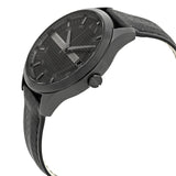 Armani Exchange Hampton Chronograph Black Dial Black Leather Strap Watch For Men - AX2400 Authentic Buy Shop Now