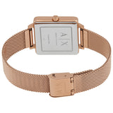 Armani Exchange Lola Quartz Silver Dial Rose Gold Mesh Strap Watch For Women - AX5802 Authentic Buy Shop Now