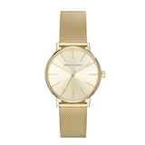 Armani Exchange Lola Analog Gold Dial Gold Mesh Strap Watch For Women - AX5536 Authentic Buy Shop Now