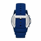 Armani Exchange Outerbanks Chronograph Blue Dial Blue Silicone Strap Watch For Men - AX1327 Authentic Buy Shop Now