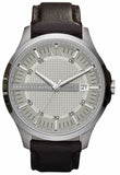 Armani Exchange Whitman Silver Dial Brown Leather Strap Watch For Men - AX2100 Authentic Buy Shop Now