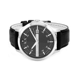 Armani Exchange Hampton Chronograph Black Dial Black Leather Strap Watch For Men - AX2101 Authentic Buy Shop Now