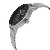 Armani Exchange Cayde Chronograph Black Dial Silver Mesh Strap Watch For Men - AX2714 Authentic Buy Shop Now