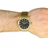 Armani Exchange Nico Analog Black Dial Gold Steel Strap Watch For Men - AX2328 Authentic Buy Shop Now