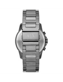 Armani Exchange Banks Chronograph Blue Dial Grey Steel Strap Watch For Men - AX1731 Authentic Buy Shop Now