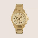 Armani Exchange Drexler Chronograph Gold Dial Gold Steel Strap Watch For Men - AX2602 Authentic Buy Shop Now