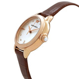 Emporio Armani Mia Quartz Silver Dial Brown Leather Strap Watch For Women - AR11525 Authentic Buy Shop Now