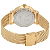 Armani Exchange Lola Analog Gold Dial Gold Mesh Strap Watch For Women - AX5536 Authentic Buy Shop Now