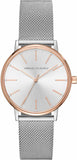 Armani Exchange Lola Analog White Dial Silver Mesh Strap Watch For Women - AX5537 Authentic Buy Shop Now