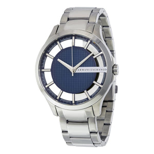 Armani Exchange Hampton Chronograph Blue Dial Silver Steel Strap Watch For Men - AX2178 Authentic Buy Shop Now