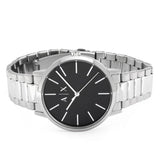 Armani Exchange Cayde Analog Black Dial Silver Steel Strap Watch For Men - AX2700 Authentic Buy Shop Now