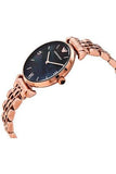Emporio Armani Gianni T-Bar Black Dial Rose Gold Strap Watch For Women - AR11145 Authentic Buy Shop Now