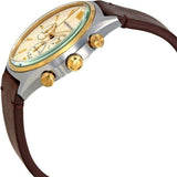 Emporio Armani Chronograph White Dial Brown Leather Strap Watch For Men - AR11033 Authentic Buy Shop Now