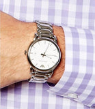 Emporio Armani Classic Luigi Quartz Silver Dial Silver Steel Strap Watch For Men - AR1854 Authentic Buy Shop Now