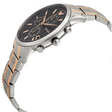Emporio Armani Renato Chronograph Black Dial Two Tone Steel Strap Watch For Men - AR11165 Authentic Buy Shop Now