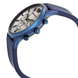 Emporio Armani Renato Chronograph Silver Dial Blue Silicone Strap Watch For Men - AR11026 Authentic Buy Shop Now