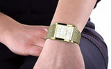 Emporio Armani Super Slim Quartz White DIal Gold Mesh Bracelet Watch For Women - AR2017 Authentic Buy Shop Now