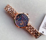 Emporio Armani Arianna Black Dial Rose Gold Stainless Steel Watch For Women - AR11197 Authentic Buy Shop Now