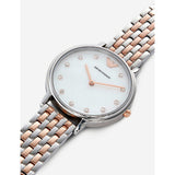 Emporio Armani Mother of Pearl Dial Two Tone Stainless Steel Watch For Women - AR11094 Authentic Buy Shop Now