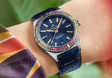 Breitling Chronomat Automatic 36 South Sea Blue Dial Blue Leather Strap Watch for Women - A10380611C1P1 Authentic Buy Shop Now
