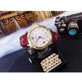 Versace Audrey Quartz Silver Dial Red Leather Strap Watch for Women - VELR00219 Authentic Buy Shop Now