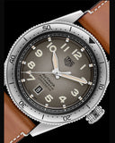 Tag Heuer Autavia Isograph Grey Dial Calfskin Brown Leather Strap Watch for Men - WBE5111.FC8267 Authentic Buy Shop Now