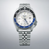 Seiko 5 Sports SKX GMT Automatic Sky Blue Dial Silver Steel Strap Watch For Men - SSK033K1 Authentic Buy Shop Now