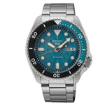 Seiko 5 Sports SKX Skeleton Green Dial Silver Steel Strap Watch For Men - SRPJ45K1 Authentic Buy Shop Now