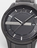 Armani Exchange Hampton Chronograph Black Dial Black Steel Strap Watch For Men - AX2104 Authentic Buy Shop Now