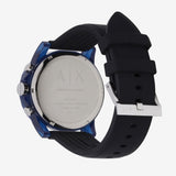 Armani Exchange Outerbanks Chronograph Black Dial Black Silicone Strap Watch For Men - AX1339 Authentic Buy Shop Now