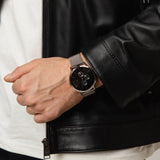 Armani Exchange Cayde Chronograph Black Dial Silver Mesh Strap Watch For Men - AX2714 Authentic Buy Shop Now