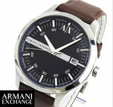 Armani Exchange Hampton Chronograph Blue Dial Brown Leather Strap Watch For Men - AX2133 Authentic Buy Shop Now