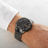 Armani Exchange Hampton Chronograph Black Dial Black Steel Strap Watch For Men - AX2164 Authentic Buy Shop Now