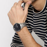 Armani Exchange Hampton Chronograph Skeleton Black Dial Silver Steel Strap Watch For Men - AX2199 Authentic Buy Shop Now