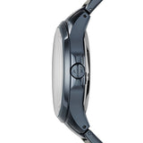 Armani Exchange Hampton Skeleton Grey Dial Blue Steel Strap Watch For Men - AX2401 Authentic Buy Shop Now