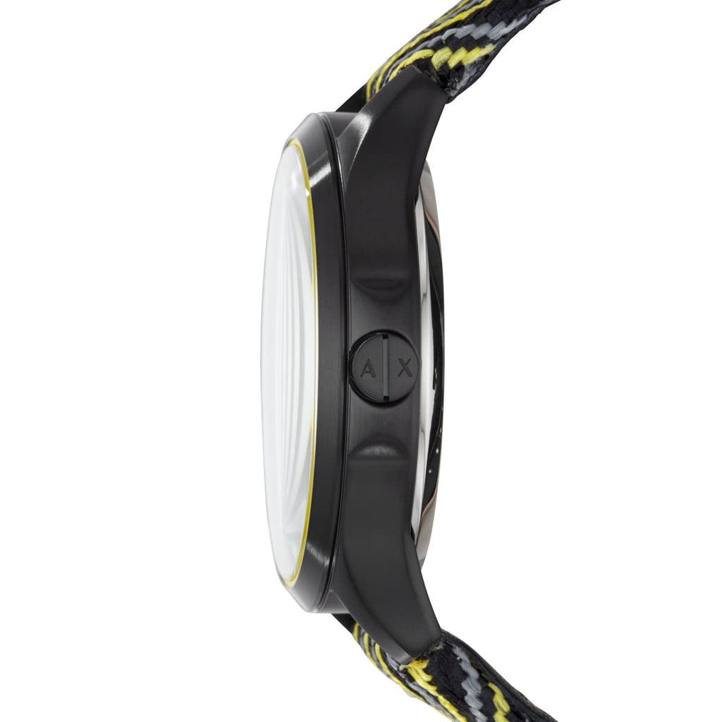 Armani Exchange Hampton Black Dial Black Steel Strap Watch For Men - AX2407 Authentic Buy Shop Now