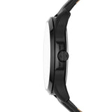 Armani Exchange Hampton Quartz Blue Dial Black Leather Strap Watch for Men - AX2411 Authentic Buy Shop Now
