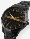 Armani Exchange Hampton Chronograph Black Dial Black Steel Strap Watch For Men - AX2413 Authentic Buy Shop Now