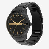Armani Exchange Hampton Chronograph Black Dial Black Steel Strap Watch For Men - AX2150 Authentic Buy Shop Now
