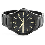 Armani Exchange Hampton Chronograph Black Dial Black Steel Strap Watch For Men - AX2413 Authentic Buy Shop Now