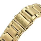 Armani Exchange Hampton Chronograph Gold Dial Gold Steel Strap Watch For Men - AX2415 Authentic Buy Shop Now