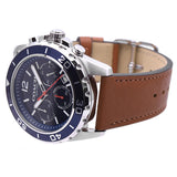 Coach Kent Chronograph Blue Dial Brown Leather Strap Watch for Men - 14602560 Authentic Buy Shop Now